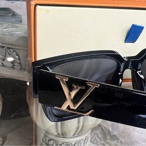 Brand New, Auth LV Louis Vuitton Black and Gold Sunglasses